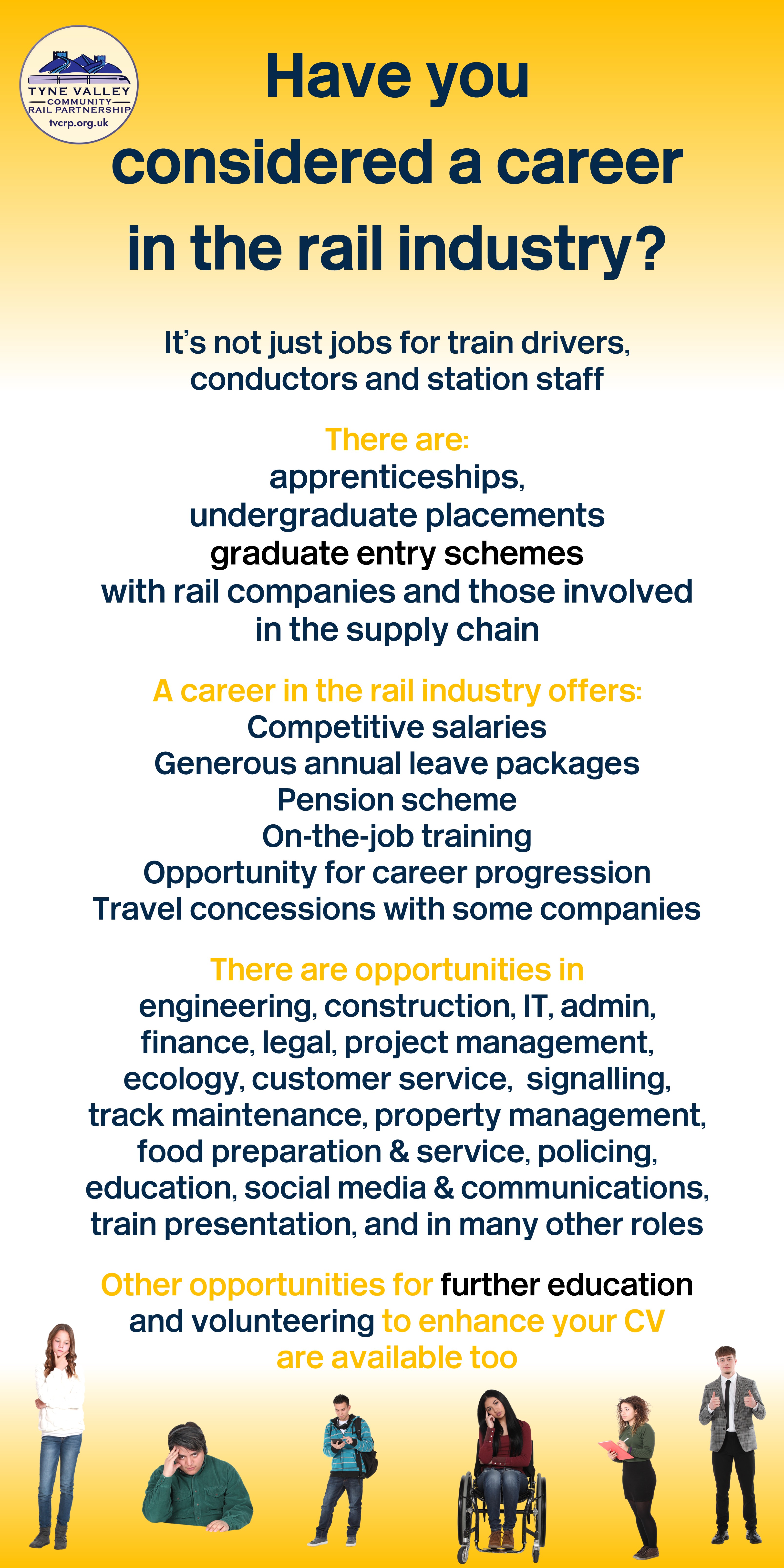 Careers in the rail industry banner
