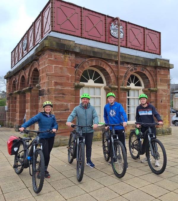 Ebikes being collected at Haltwhistle Railway Station