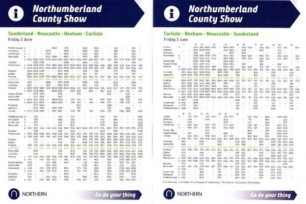 Link to train timetable