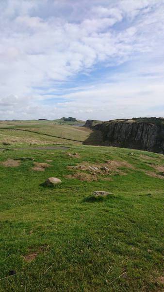 The crags at sewing shields near Steel Rig